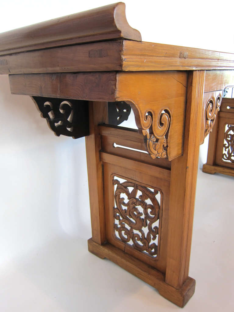 19th Century Chinese Elmwood Altar Table 1
