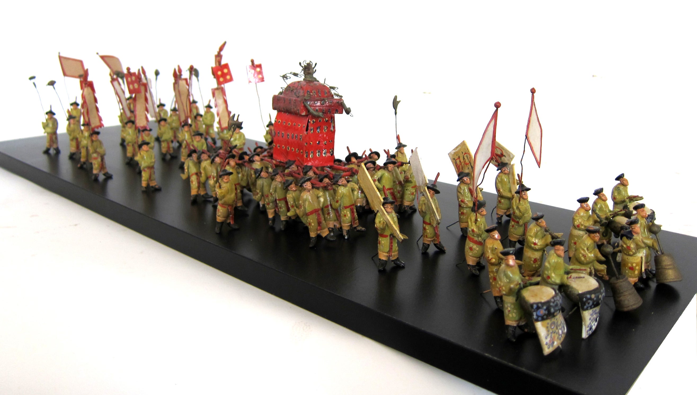 Chinese Toy Figures of a Wedding Parade Procession