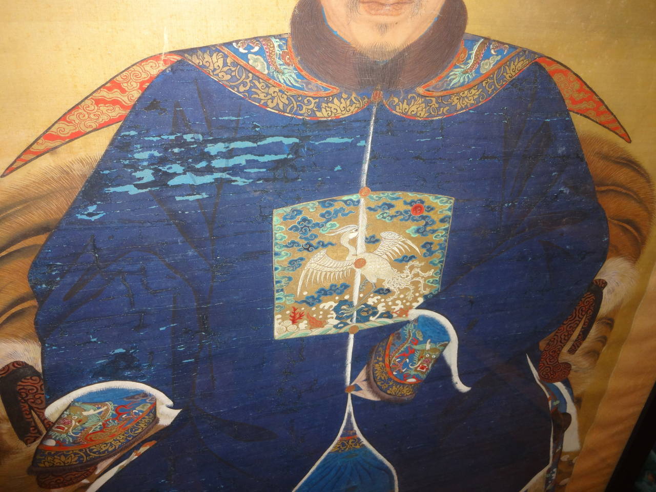 Chinese Ancestral Portrait In Excellent Condition In Sarasota, FL