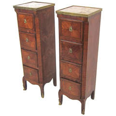 Pair of French Petite Side Commodes Early 18th Century