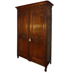 Antique French Louis XV Armoire Fitted