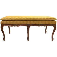 Louis XV Style Walnut Bench