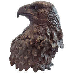 Bronze Eagle Head Statue