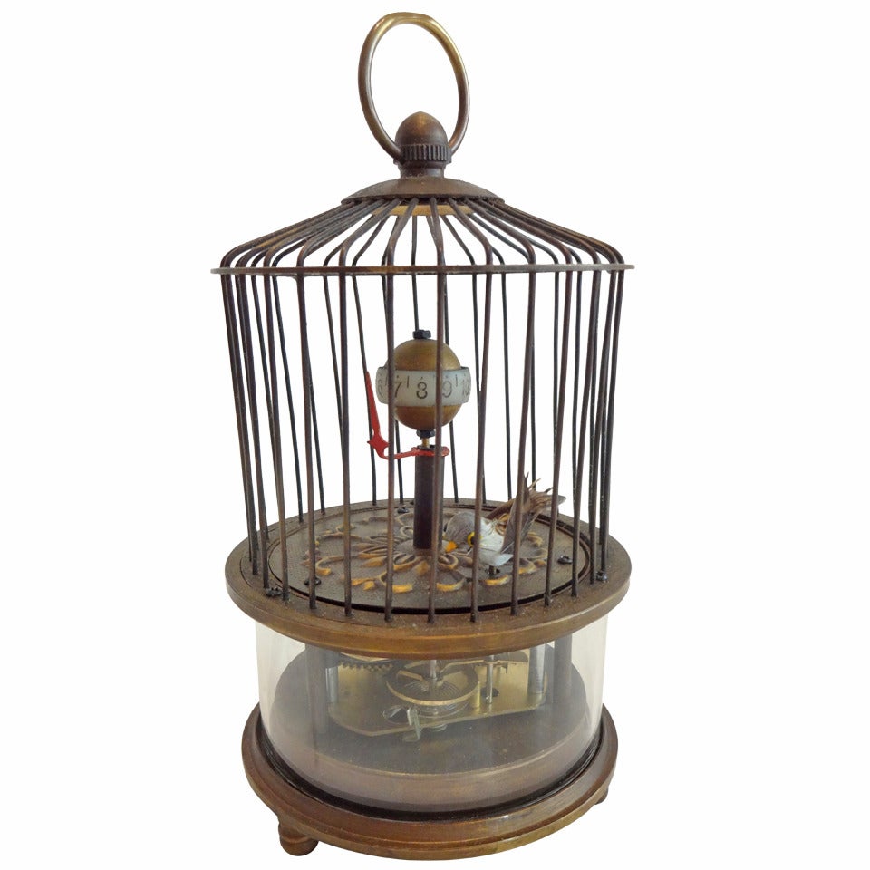 Bird in a Cage Musical Clock