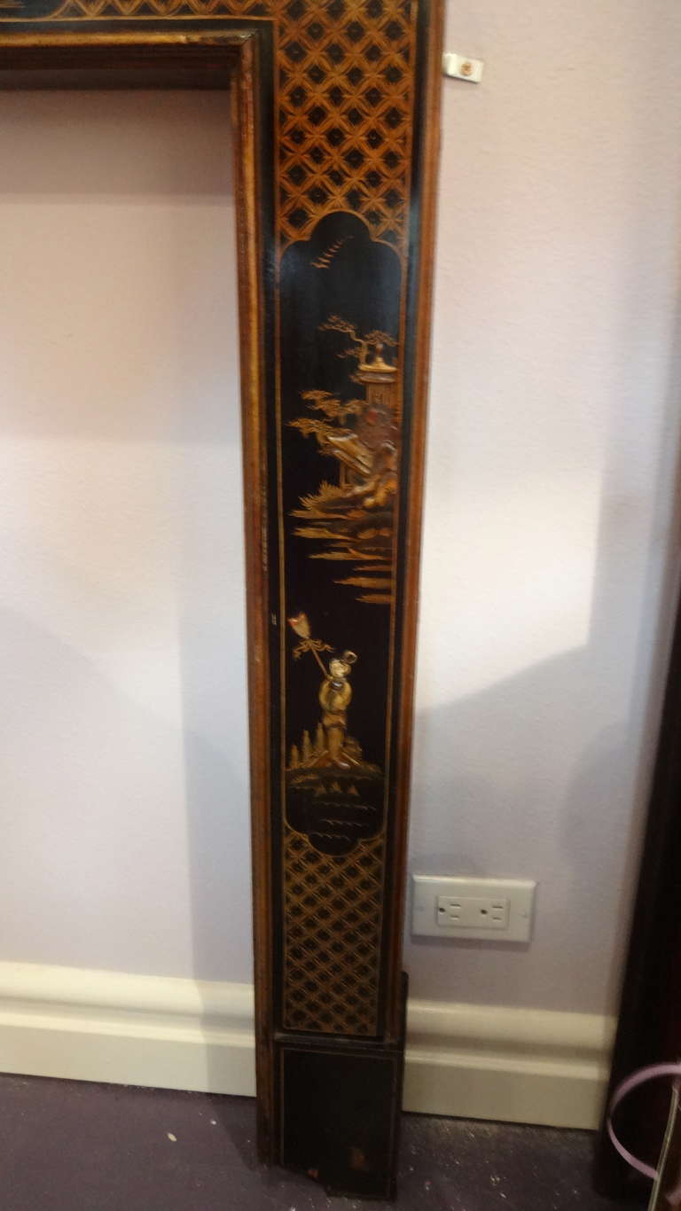 Gilt Chinese Chippendale Fireplace Surround/Mantel