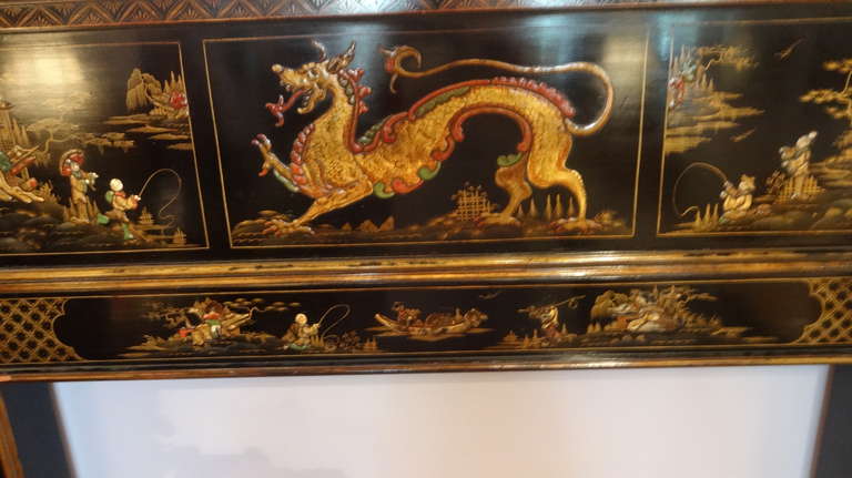 Mid-20th Century Chinese Chippendale Fireplace Surround/Mantel