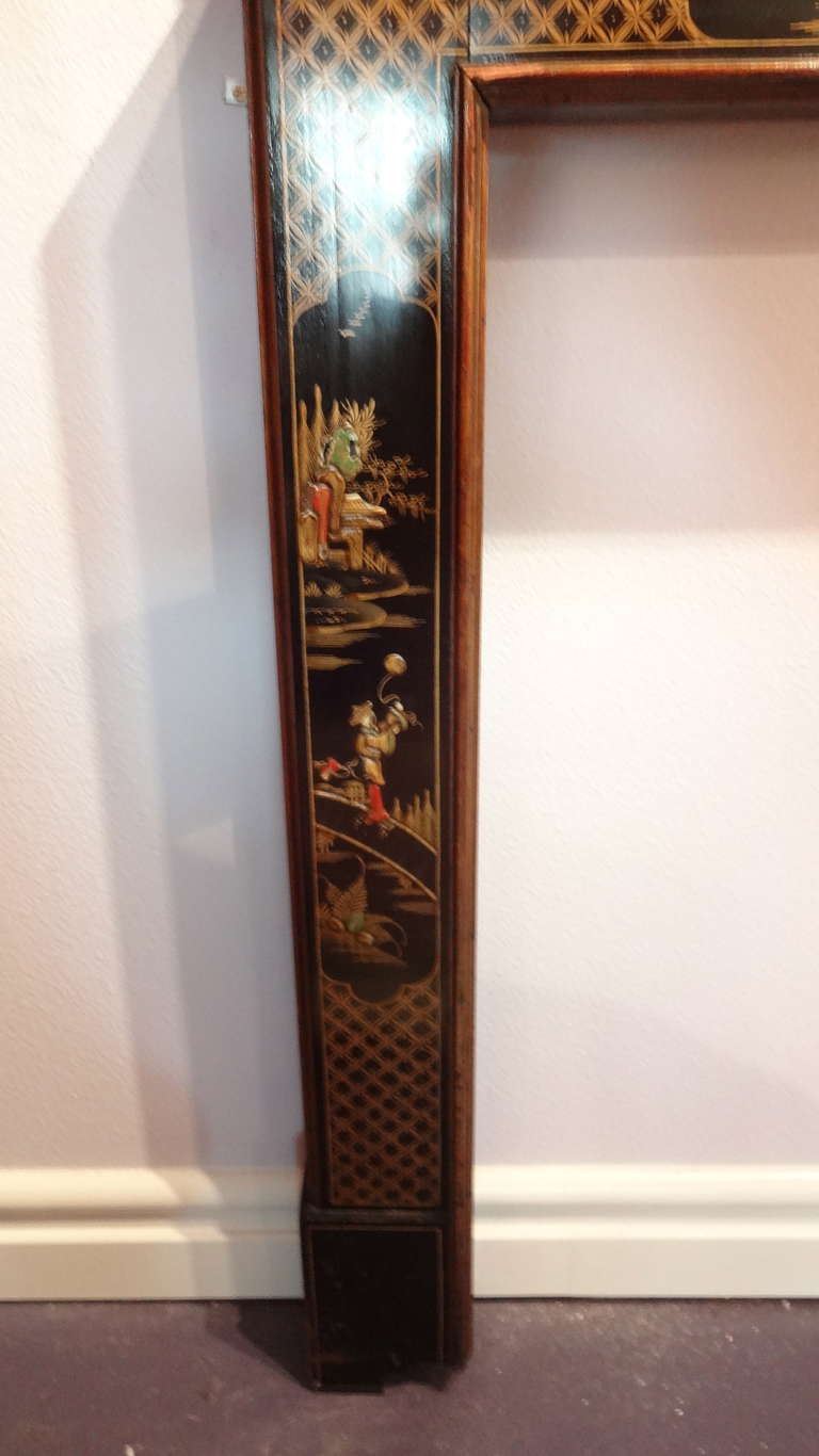 Chinese Chippendale Fireplace Surround/Mantel In Excellent Condition In Sarasota, FL