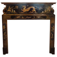 Vintage Chinese Chippendale Fireplace Surround/Mantel
