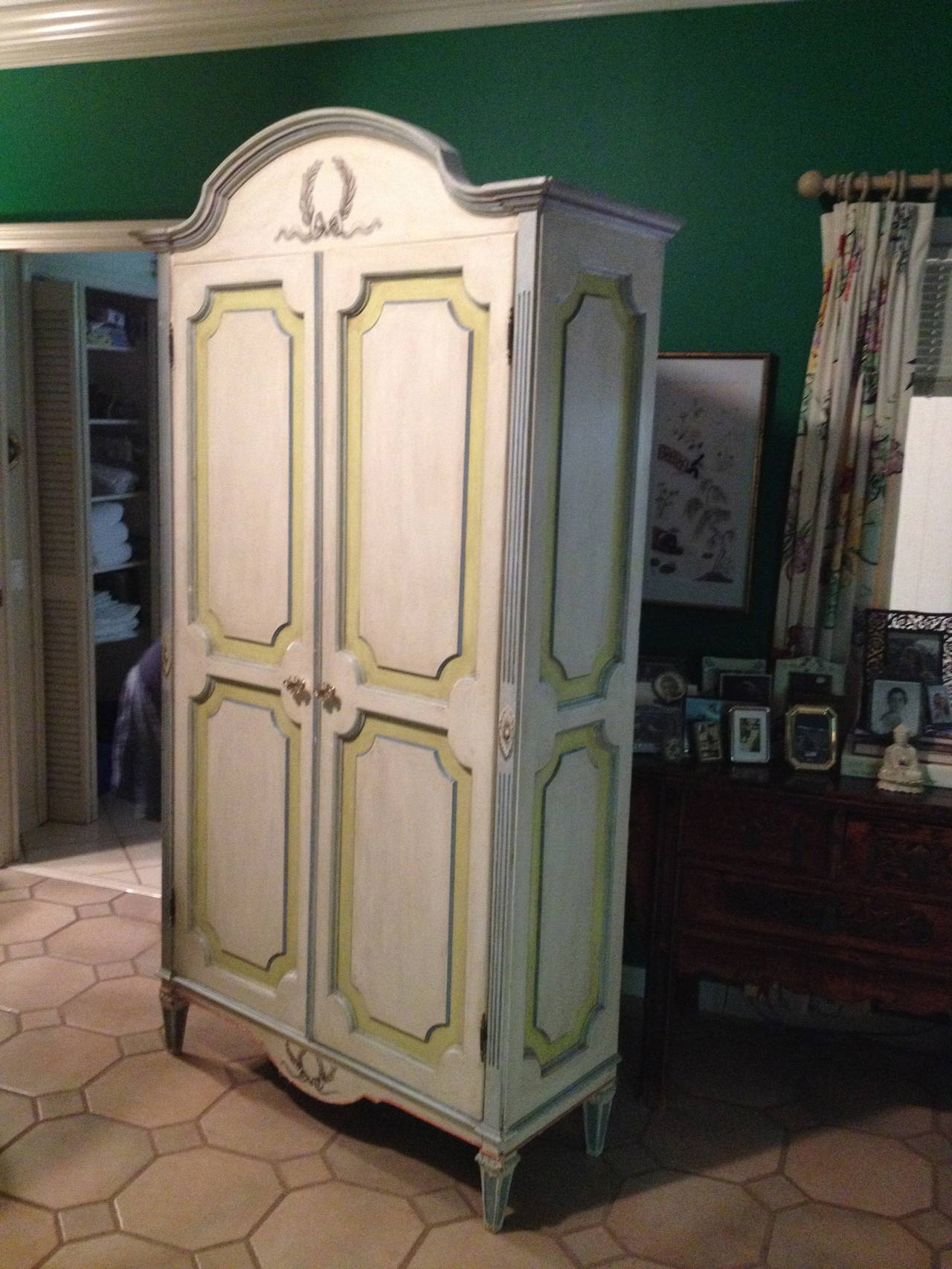 Niccolini Painted Armoire w/ slide drawers 1
