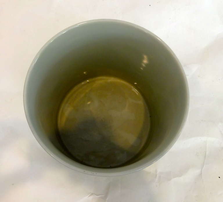 Porcelain Chinese Famille Verte Brush Pot