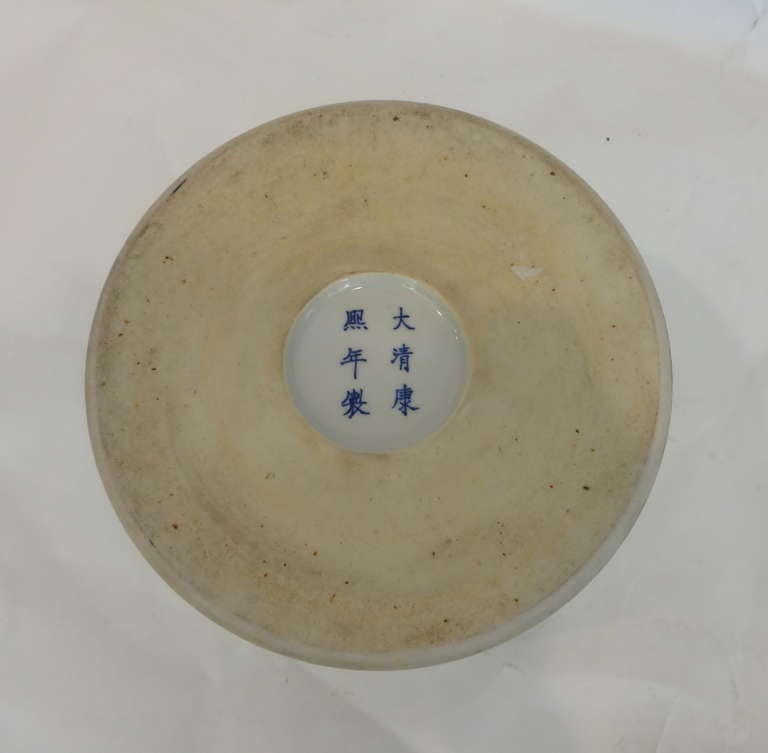 Chinese Famille Verte Brush Pot 1