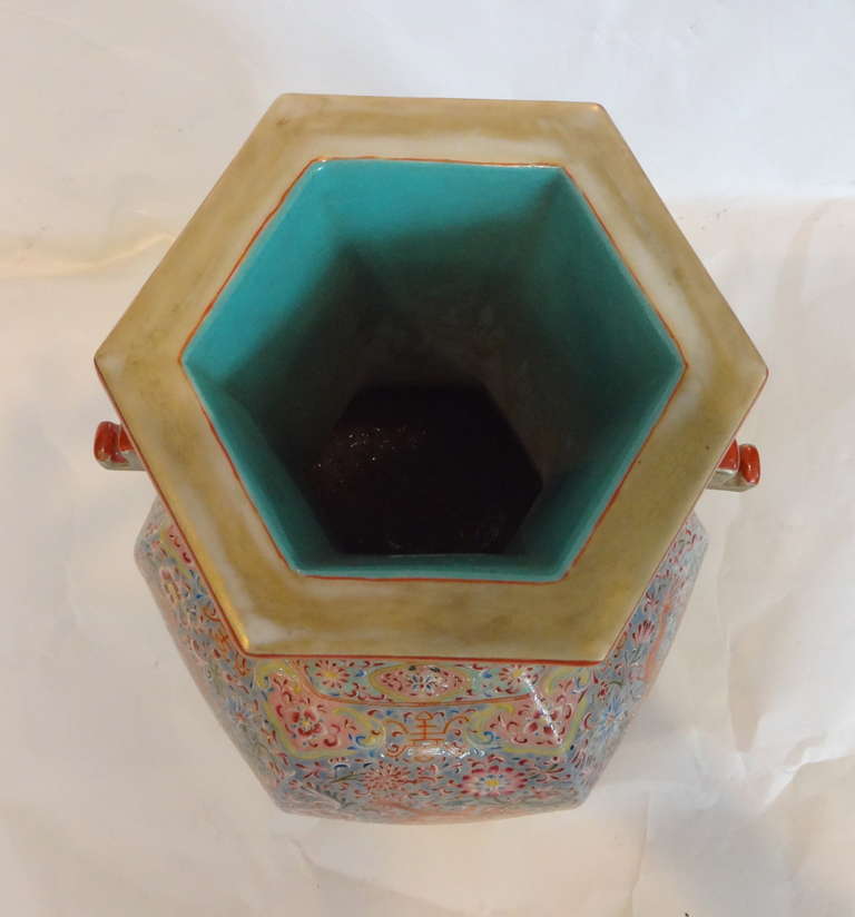 Porcelain Chinese Famille Rose Dragon Vase