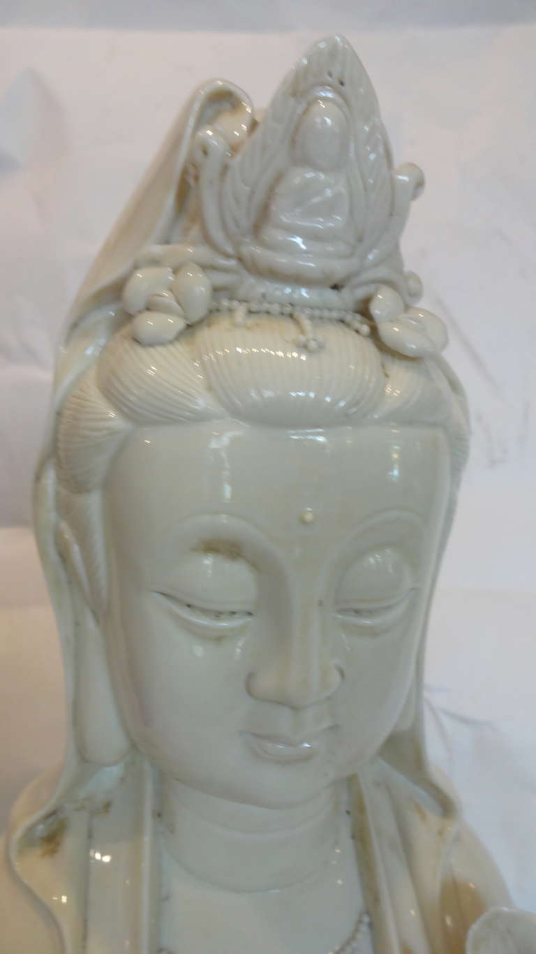 Blanc de Chine Statue In Excellent Condition In Sarasota, FL