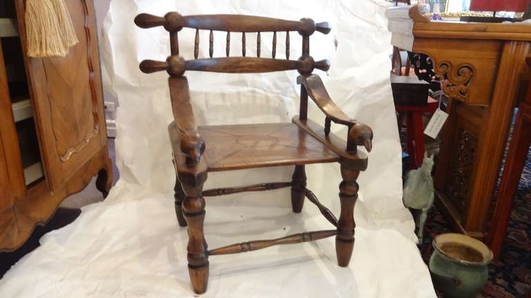 Pair African Arm Chairs 4