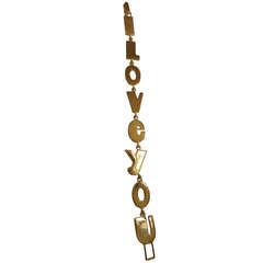 Vintage Gold "I LOVE YOU" Bracelet