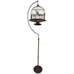 Hendryx Brass Bird Cage and Stand