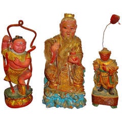 Set of Three Antique Chinese Dolls