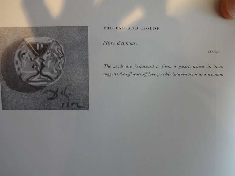 20th Century Dali's Tristan & Isolde Brooch/Pendant