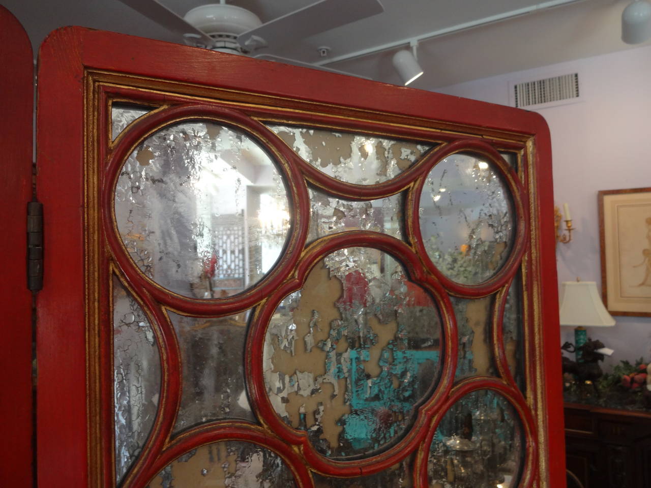 American James Mont Three-Panel Mirrored Screen