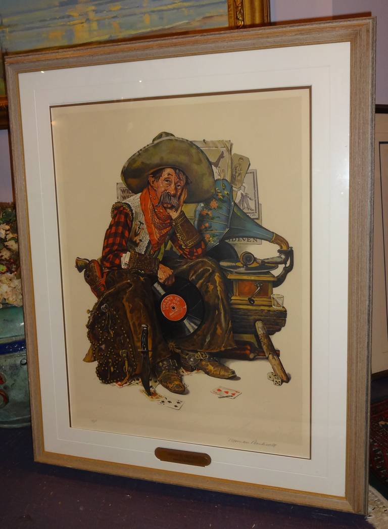 A signed Norman Rockwell artist proof lithograph, titled 