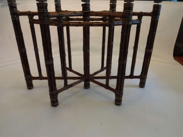 American McGuire Bamboo & Glass Dining Table