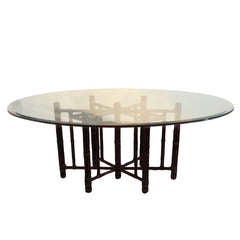 McGuire Bamboo & Glass Dining Table