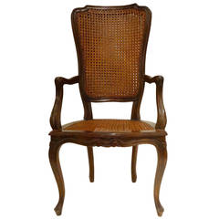French Provincial Walnut Arm Chair