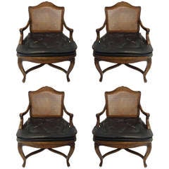 Set of Four (4) French Louis XV Armchairs