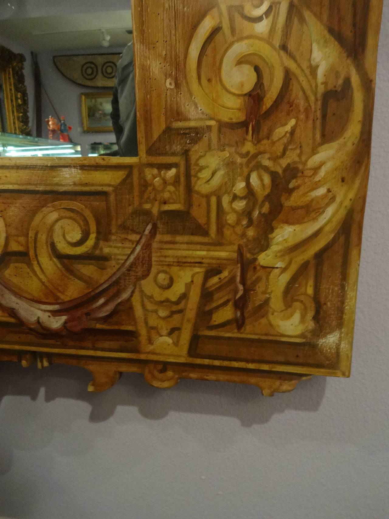 Painted Trompe L'oeil Mirror by Patina