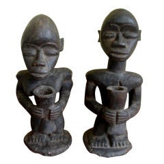 Pair of African Edo Figures