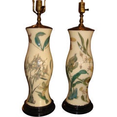 Pair of Botanical Design Lamps