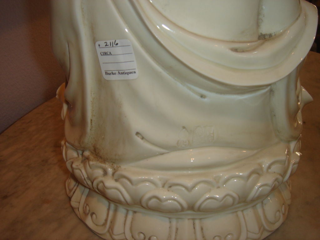 19th Century Blanc de chine Buddha 