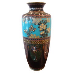 Antique Japanese Cloisonne Vase Marked Ando Jubel