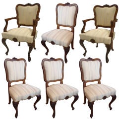 Antique Set of Six French Dining Chairs