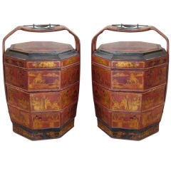 Antique Chinese  Wedding Baskets