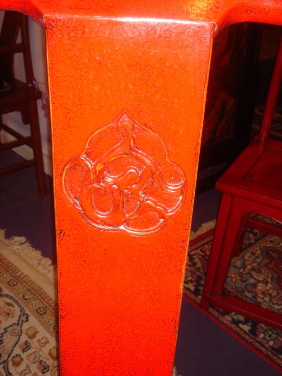 Pair of Chinese Red Lacquered Chairs 2