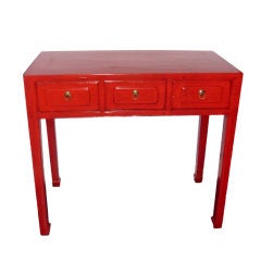 Chinese Red Lacquer Desk
