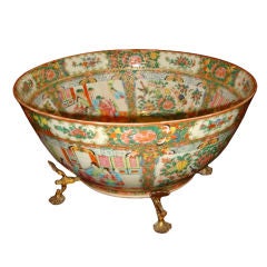 Export Famille Rose Canton Punch Bowl