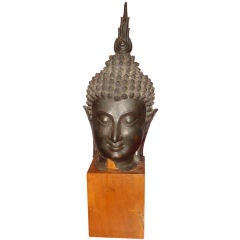 Bronze Black Thailand Buddha Head