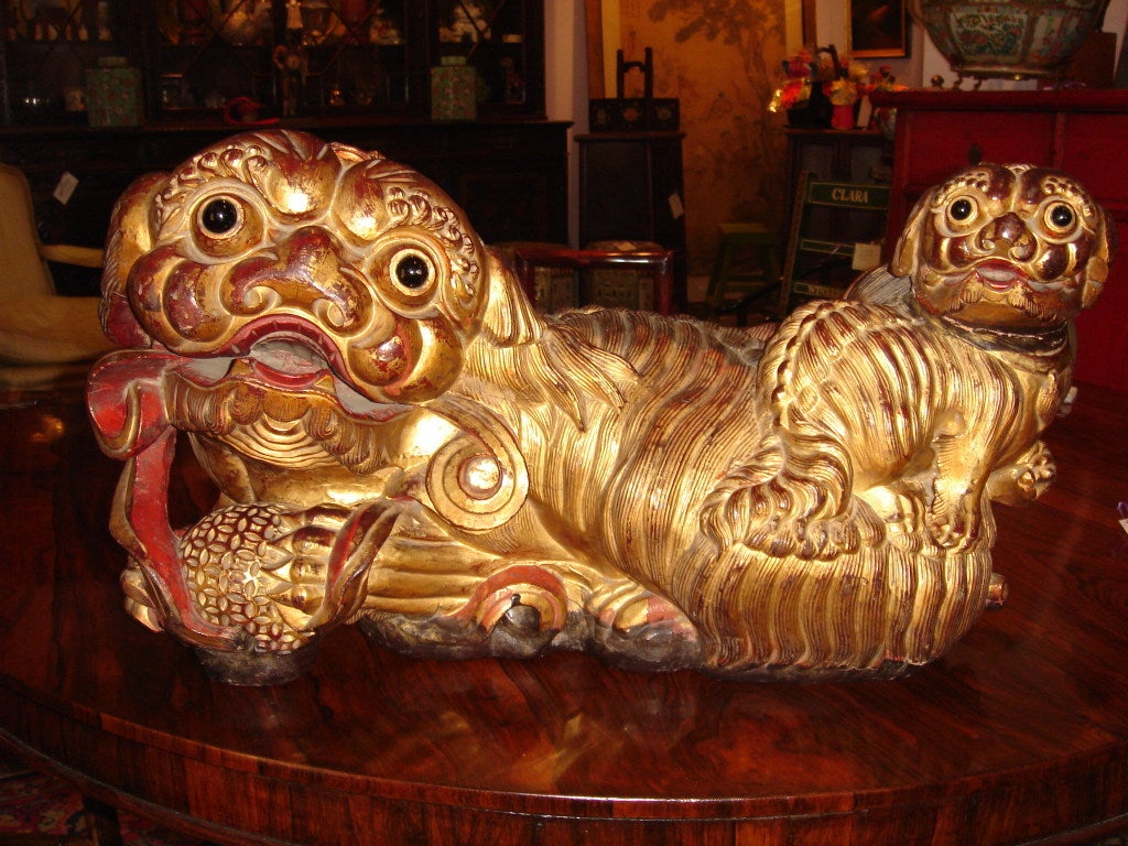 Extra Large Foo Dog w/ Baby 4