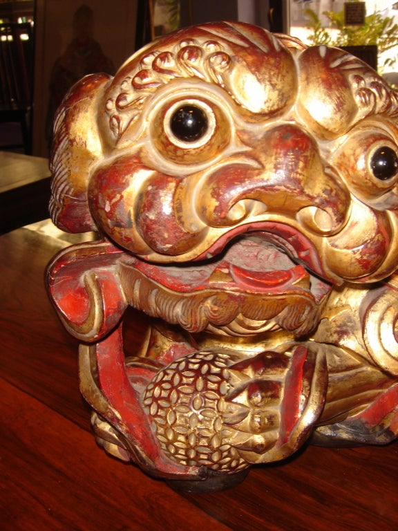 Chinese Extra Large Foo Dog w/ Baby