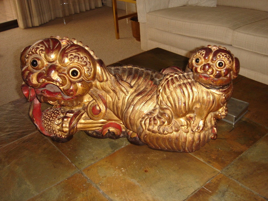 Extra Large Foo Dog w/ Baby 3