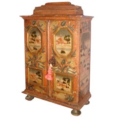 RARE Bavarian Miniature TABLE CABINET