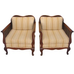 Pair Of British Colonial Armchairs