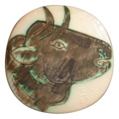 Pablo Picasso Madoura Ceramic Plate "Bull's Profile"