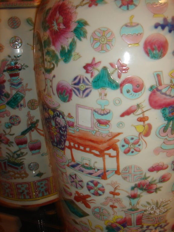 Pair Of Tung Chin Palace Vases 3