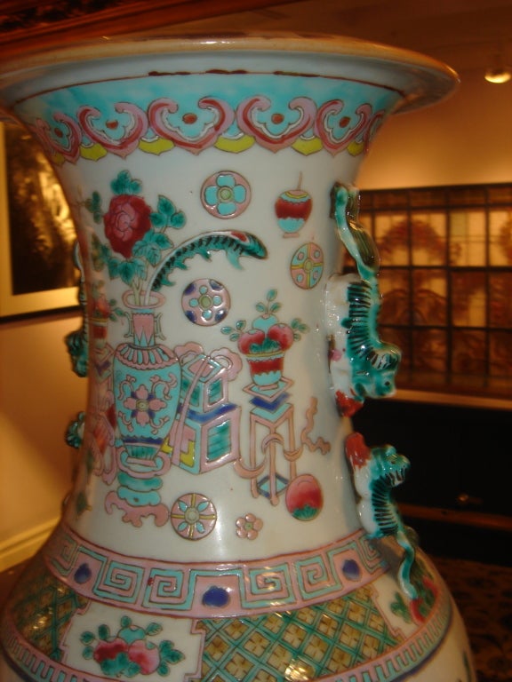 Pair Of Tung Chin Palace Vases 4