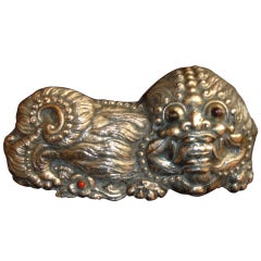 Antique Silver Cat/Foo Dog from King of Bali