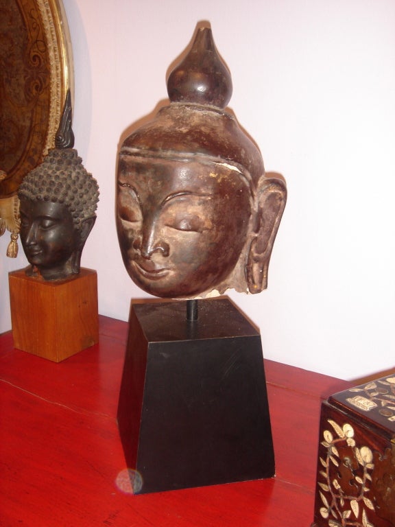 18th Century and Earlier Burmese 17th Century Buddha Head