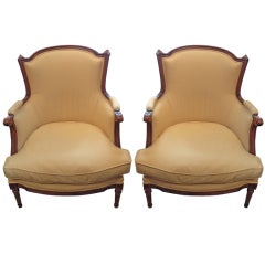Pair Of French Louis Xvi Beregere/armchairs